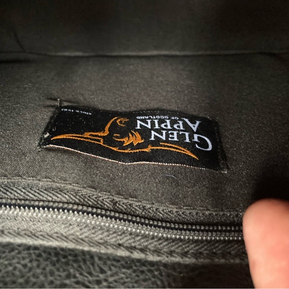 Harris Tweed Glen Appin Crossbody Bag, Wool, Navy - Picture 9 of 9